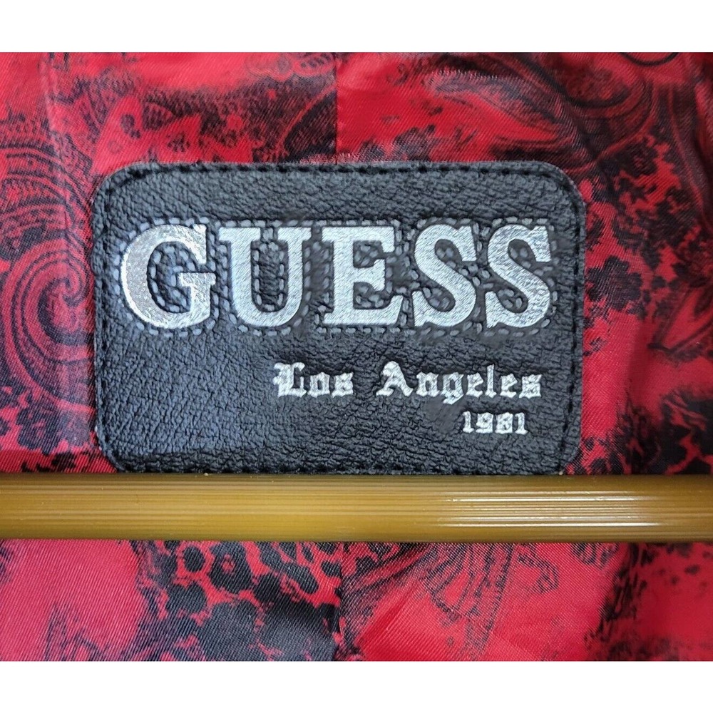 Guess Red Wool Lined Toggle Button Hooded Duffle … - image 8